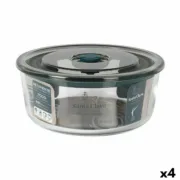 Lancheira Hermética Santa Clara Cinzento 850 ml 15,6 x 6,8 cm (4 Unidades) A Preço de Revenda - nacloset