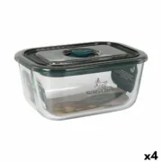 Lancheira Hermética Santa Clara Cinzento 500 ml Retangular (4 Unidades) A Preço de Revenda - nacloset