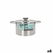 Panela com Tampa de Vidro Quttin Hermes Aço 2,8 L (6 Unidades) A Preço de Revenda - nacloset