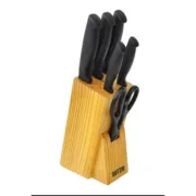Conjunto de Facas de Cozinha e Suporte Quttin Nero Preto 7 Peças (2 Unidades) Conjuntos de Facas - nacloset 2