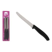 Conjunto de Facas Quttin Preto Prateado Aço inoxidável 11 cm 4 Peças (18 Unidades) Conjuntos de Facas - nacloset 2
