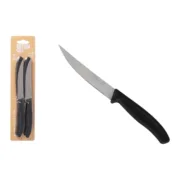 Conjunto de Facas para Carne Quttin 11 cm Preto Prateado Aço inoxidável 4 Peças (18 Unidades) Conjuntos de Facas - nacloset 2