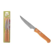 Conjunto de Facas para Carne Inde NATURA Castanho Prateado 10,5 cm 4 Peças (12 Unidades) Conjuntos de Facas - nacloset 2