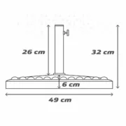 Base para Guarda-Sol Aktive 14 Kg Preto Aço Poliresina 49 x 32 cm Casa | Jardim - nacloset 2