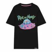 Camisola de Manga Curta Homem Rick and Morty Preto Camisas - nacloset