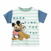 Camisola de Manga Curta Infantil Mickey Mouse Multicolor 18 Meses Moda | Acessórios - nacloset