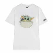 Camisola de Manga Curta Mulher The Mandalorian Branco Moda | Acessórios - nacloset