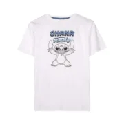 Camisola de Manga Curta Homem Stitch Branco Camisas - nacloset