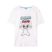 Camisola de Manga Curta Criança Stitch Branco Moda | Acessórios - nacloset