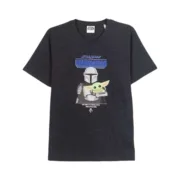 Camisola de Manga Curta Homem The Mandalorian Preto Moda | Acessórios - nacloset