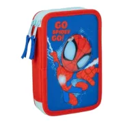 Bolsa Escolar Spidey Azul 12,5 x 19,5 x 4,5 cm Estojos - nacloset