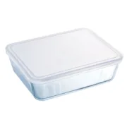 Lancheira Retangular com Tampa Pyrex Cook & Freeze 19 x 14 x 5 cm 800 ml Transparente Silicone Vidro (6 Unidades) A Preço de Revenda - nacloset 2