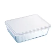 Lancheira Retangular com Tampa Pyrex Cook & Freeze 22,5 x 17,5 x 6,5 cm 1,5 L Transparente Silicone Vidro (6 Unidades) A Preço de Revenda - nacloset 2