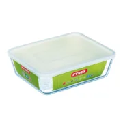 Lancheira Retangular com Tampa Pyrex Cook & Freeze 25 x 20 cm Transparente Silicone Vidro 2,6 L (6 Unidades) A Preço de Revenda - nacloset 2