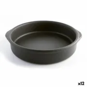 Tacho Quid Barro Lux Preto Cerâmica Ø 22 cm (12 Unidades) A Preço de Revenda - nacloset