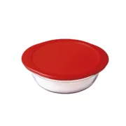Lancheira Redonda com Tampa Ô Cuisine Cook & Store 21 x 21 x 7 cm Vermelho 1,1 L Silicone Vidro (5 Unidades) A Preço de Revenda - nacloset 2