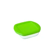 Lancheira Quadrada com Tampa Pyrex Cook & Store Verde 1 L 20 x 17 x 5,5 cm Silicone Vidro (6 Unidades) A Preço de Revenda - nacloset 2