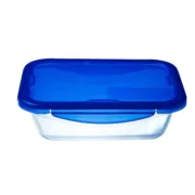 Lancheira Hermética Pyrex Cook&go 30 x 23 cm 3,3 L Retangular Azul Vidro (4 Unidades) A Preço de Revenda - nacloset 2