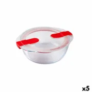 Lancheira Hermética Pyrex Cook&heat 1,1 L 21 x 18 x 7 cm Transparente Vidro (5 Unidades) A Preço de Revenda - nacloset