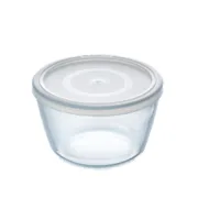 Lancheira Redonda com Tampa Pyrex Cook & Freeze 1,1 L 15 x 15 x 10 cm Transparente Silicone Vidro (4 Unidades) A Preço de Revenda - nacloset 2