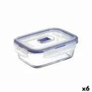 Lancheira Hermética Luminarc Pure Box Active 16 x 11 cm 820 ml Duas cores Vidro (6 Unidades) A Preço de Revenda - nacloset