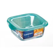 Lancheira Quadrada com Tampa Luminarc Keep’n Lagon 15,6 x 6,6 cm Turquesa 1,22 L Vidro (6 Unidades) A Preço de Revenda - nacloset 2