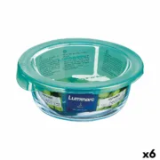 Lancheira Redonda com Tampa Luminarc Keep’n Lagon Turquesa 420 ml 11,5 x 5,4 cm Vidro (6 Unidades) A Preço de Revenda - nacloset