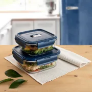 Lancheira Hermética Luminarc Baltic Azul Vidro 1,22 L (6 Unidades) A Preço de Revenda - nacloset 2