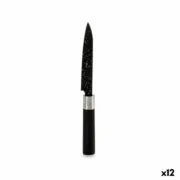 Faca de Cozinha Mármore 2,5 x 24 x 2,5 cm Preto Aço inoxidável Plástico (12 Unidades) Cozinha | Gourmet - nacloset