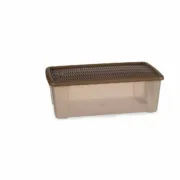 Caixa de Armazenagem com Tampa Stefanplast Elegance Bege Plástico 5 L 19,5 x 11,5 x 33 cm (12 Unidades) A Preço de Revenda - nacloset 2