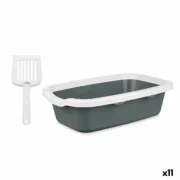 Caixa de Areia para Gatos Branco Antracite Plástico 25 x 11 x 2 cm (11 Unidades) Animais de Estimação - nacloset