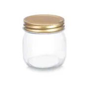 Frasco Transparente Dourado Metal Vidro 180 ml 6 x 8 x 6 cm (54 Unidades) A Preço de Revenda - nacloset 2