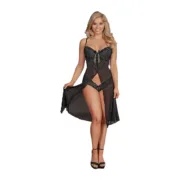 Salto de Cama Exposed Preto S/M Babydolls e bodies - nacloset