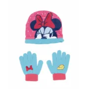 Gorro e Luvas Minnie Mouse Lucky Cor de Rosa Acessórios de Moda - nacloset