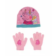 Gorro e Luvas Peppa Pig Cosy corner Cor de Rosa Acessórios de Moda - nacloset