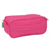 Estojo Triplo Benetton Raspberry 21,5 x 10 x 8 cm Fúcsia Estojo 3 Compartimentos - nacloset 2