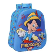Mochila Infantil 3D Clásicos Disney Pinochio Azul 27 x 33 x 10 cm Jogos | Disfarces - nacloset