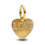 Miçangas femininas Pandora Love Dourado Acessórios de Moda - nacloset