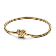 Bracelete feminino Pandora FAMILY TREE HEART CLASP SNAKE CHAIN – SIZE 18 18 cm Dourado Acessórios de Moda - nacloset