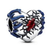 Miçangas femininas Pandora STRANGER THINGS GLOW-IN-THE-DARK HEART Prateado Acessórios de Moda - nacloset