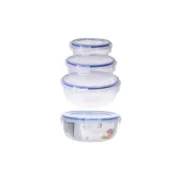 Conjunto de Lancheiras Excellent Houseware 024000670 Plástico Redonda 400 ml 800 ml 1,4 L 3 Unidades Cozinha | Gourmet - nacloset 2