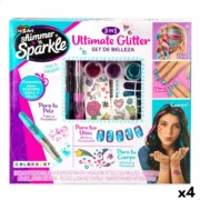 Conjunto de Beleza Cra-Z-Art 2 x 13 x 2 cm Infantil Unhas Cabelo Corpo Purpurina 4 Unidades Desporto | Lazer - nacloset