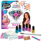 Conjunto de Beleza Cra-Z-Art 1,5 x 4,5 x 1,5 cm Infantil metálico Arco-íris Unhas 4 Unidades Desporto | Lazer - nacloset 2