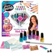 Conjunto de Beleza Cra-Z-Art 1,5 x 4,5 x 1,5 cm Infantil metálico Arco-íris Unhas 4 Unidades Desporto | Lazer - nacloset