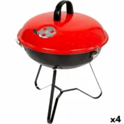 Churrasco Portátil Aktive Metal Esmaltado Ø 36 cm 36 x 44 x 36 cm (4 Unidades) Vermelho A Preço de Revenda - nacloset
