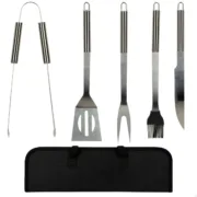 Utensílios para churrasco Aktive Silicone Aço inoxidável 12 Unidades 7,5 x 35 x 1,9 cm (5 Peças) Casa | Jardim - nacloset 2