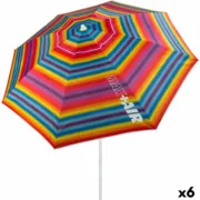Parasol Aktive Multicolor Oxford Aço Tecido Oxford 220 x 207 x 220 cm (6 Unidades) A Preço de Revenda - nacloset