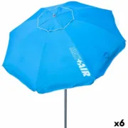 Parasol Aktive Azul Alumínio Aço 220 x 207,5 x 220 cm (6 Unidades) A Preço de Revenda - nacloset