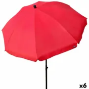 Parasol Aktive Vermelho 240 x 230 x 240 cm (6 Unidades) A Preço de Revenda - nacloset