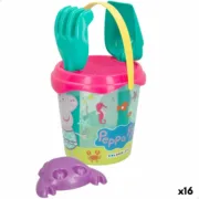 Conjunto de brinquedos de praia Peppa Pig Ø 18 cm (16 Unidades) A Preço de Revenda - nacloset